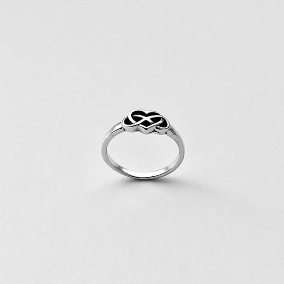 Sterling Silver Infinity Heart Ring, Eternity Love Rings, Celtic Knots Jewelry - Picture 10 of 13